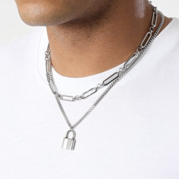 California Jewels - Pendentif Multi-Rangs R06 Argenté