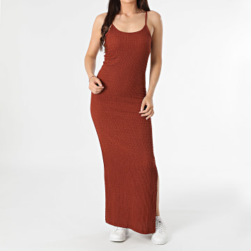 Only - Robe Débardeur Longue Femme Udino Marron