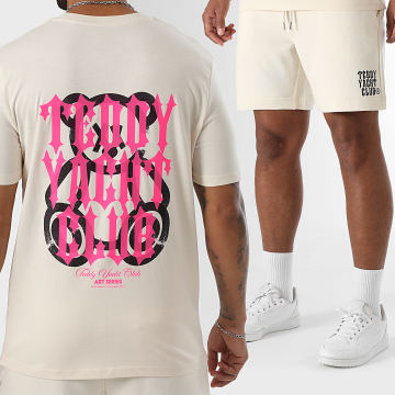 Teddy Yacht Club - Set T-Shirt und Jogginghose Street Roll Rose Beige