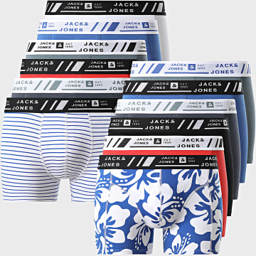 Jack And Jones - Set van 12 blauw wit grijs rood Hawaii stijl boxershorts