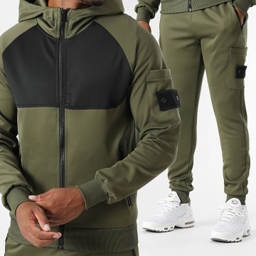 LBO - Ensemble De Survêtement 0332 Vert Kaki Noir