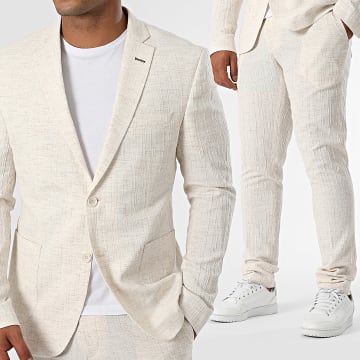 Mackten - Blazer Jacket and Trouser Set 030 Beige Chiné