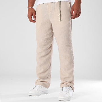 Mackten - Linen Effect Pants 098 Beige