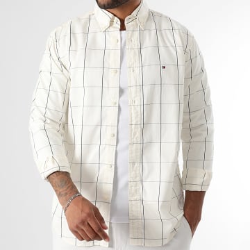 Tommy Hilfiger - Chemise Manches Longues A Carreaux Lightweight Twill Window 9679 Beige