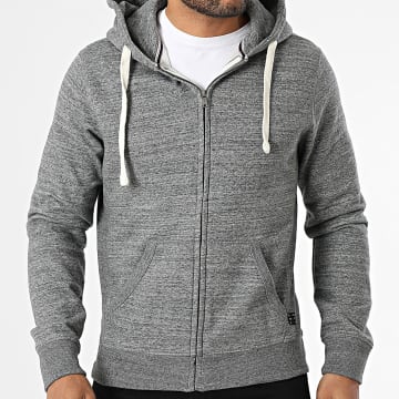 Blend - Sweat Zippé Capuche North 20706981 Gris Anthracite Chiné