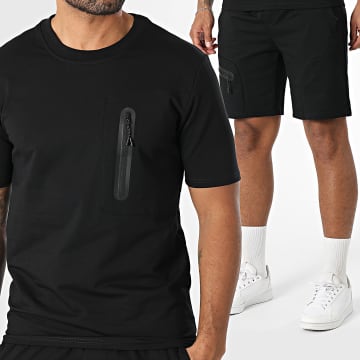 Classic Series - Conjunto de camiseta de bolsillo y pantalón corto de jogging 043 Negro