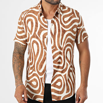 Frilivin - 59A Camisa de manga corta beige camel