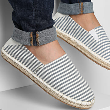Jack And Jones - Gestreifte Espadrilles Regent Weiß Blau