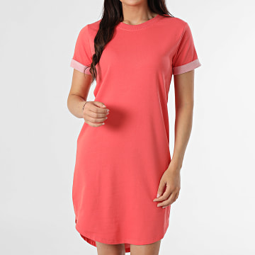 Only - Robe Tee Shirt Femme Ivy Corail