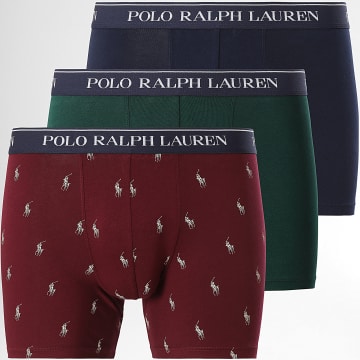 Polo Ralph Lauren - 3er-Pack Boxershorts Marineblau Dunkelgrün Bordeaux
