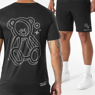 Teddy Yacht Club - Ensemble Maillot Et Short Jogging Action Noir Réfléchissant
