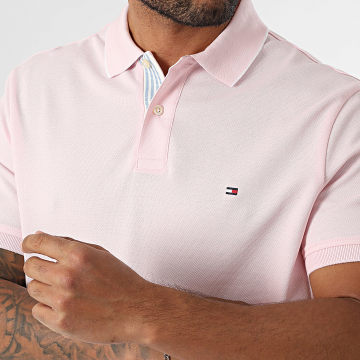 Tommy Hilfiger - Polo Manches Courtes Regular Fit Seas Placket Intrest 9542 Rose