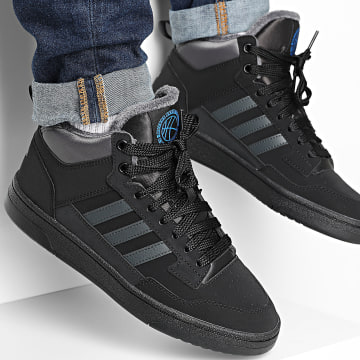 Adidas Sportswear - Baskets Montantes Rapid Court Mid Winterized JR0170 Core Black Grey Six Blue Royal