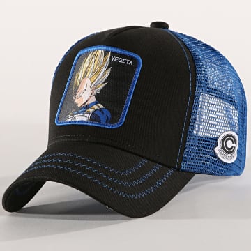 Capslab - Casquette Trucker Vegeta Noir Bleu Roi