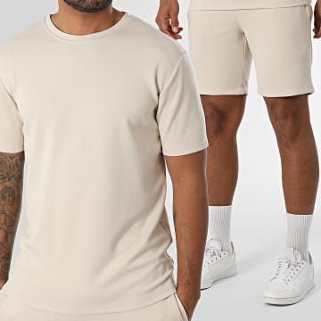 Frilivin - Ensemble Tee Shirt Et Short Jogging 166 Beige