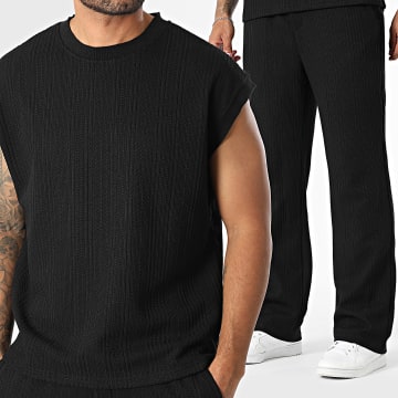 Frilivin - Ensemble Débardeur Et Pantalon Texturé 33G Noir