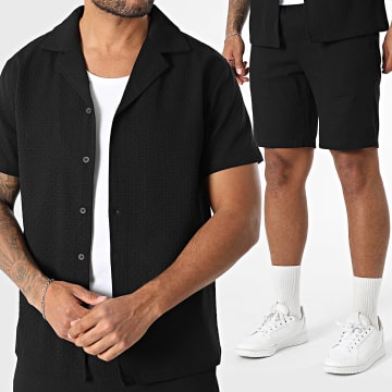 Frilivin - Ensemble Chemise Manches Courtes Et Short Jogging 181 Noir