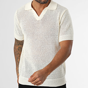 Frilivin - Polo Manches Courtes Ajouré 5DZ Beige