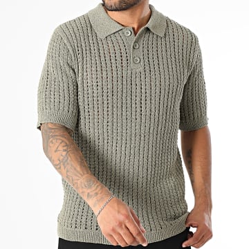 Frilivin - Polo Manches Courtes Ajouré 1DZ Vert Kaki