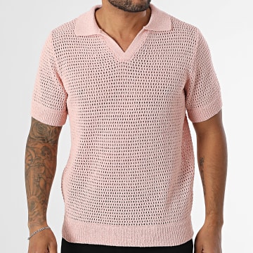 Frilivin - Polo de manga corta calado 5DZ Rosa