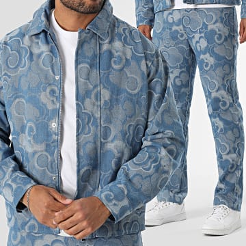 Frilivin - Ensemble Veste Jean Zippée Et Jean Regular Fit K50 Bleu Denim