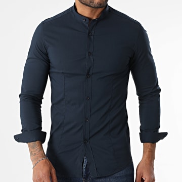 Frilivin - Chemise Manches Longues Slim 229 Bleu Marine