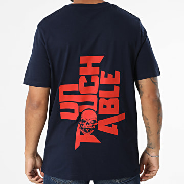 Mac Tyer Untouchable - Tee Shirt Oversize Large Logo Back Bleu Marine Rouge