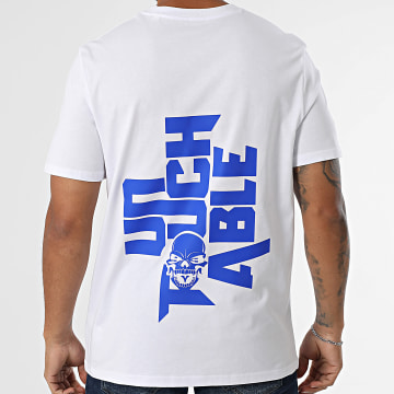 Mac Tyer Untouchable - Tee Shirt Oversize Large Logo Back Blanc Bleu Roi