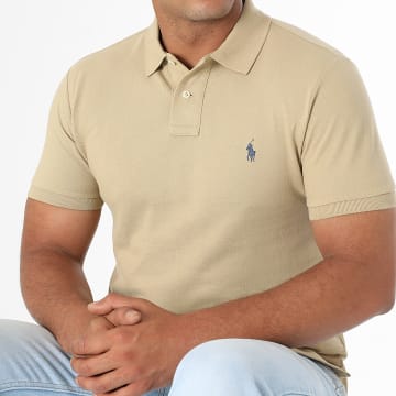 Polo Ralph Lauren - Polo Manches Courtes Slim Original Player Beige