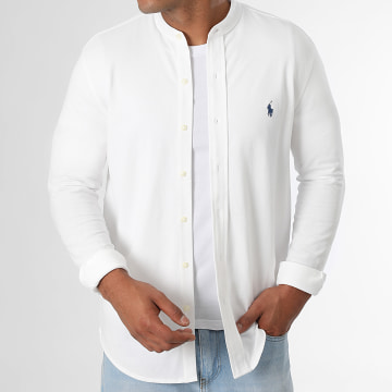 Polo Ralph Lauren - Chemise Manches Longues Col Mao Original Player Blanc