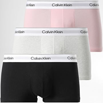 Calvin Klein - 3er-Pack Low Rise Boxershorts 4389 Schwarz Beige Meliert Pink