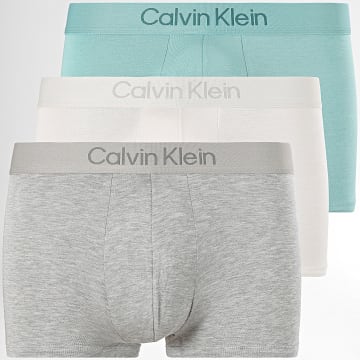 Calvin Klein - Set Of 3 LV00NB4192 Mottled Grey Light Blue White Boxer Briefs