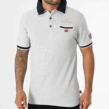 Geographical Norway - Polo Manches Courtes 658 Gris Chiné