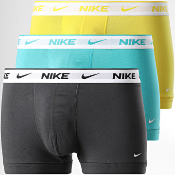 Nike - 3er-Pack Boxershorts KE1008 Blau Türkis Gelb Grau Anthrazit
