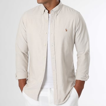 Polo Ralph Lauren - Hemd Langarm Slim Fit Oxford Beige