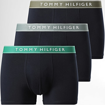 Tommy Hilfiger - Set van 3 boxers 3457 Navy Groen Khaki Grijs Groen