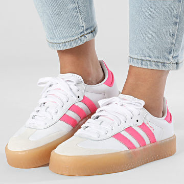 Adidas Originals - Baskets Femme Sambae JS3940 Footwear White Off White Lucid Pink