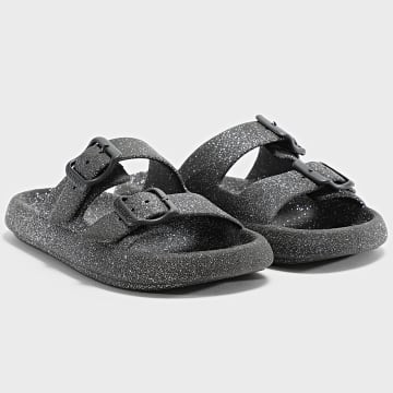 Cacatoès - Claquettes Femme Jessy Glitter Noir