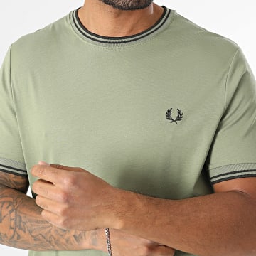 Fred Perry - Tee Shirt Twin Tipped M1588 Vert Kaki