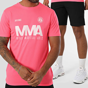 Super Prodige - Conjunto de pantalón corto y camiseta Tech SP FC Negro Rosa Fluorescente Blanco