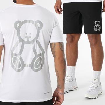 Teddy Yacht Club - Ensemble Maillot Et Short Jogging Basic Outline Blanc Réfléchissant