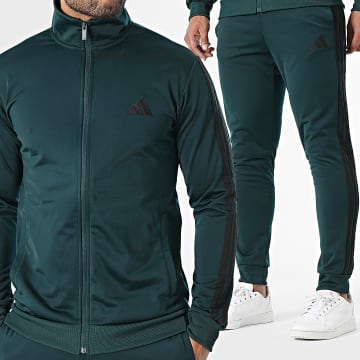 Adidas Sportswear - Ensemble De Survetement A Bandes 3 Stripes JX5502 Vert Bouteille