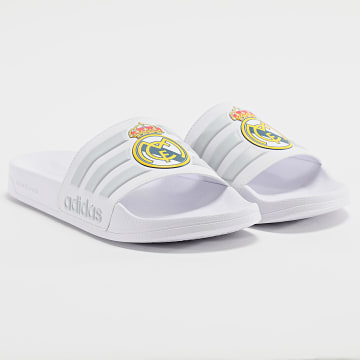 Adidas Sportswear - Sandali Adilette da doccia Real Madrid JS4863 Bianco Grigio