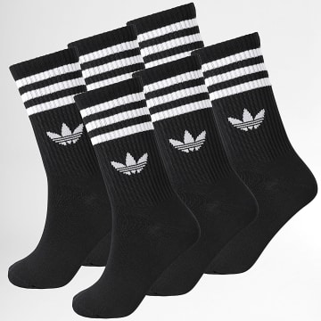 Adidas Originals - Lot De 6 Paires De Chaussettes 3 Stripes JV7411 Noir