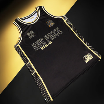 One Piece - Collector Jersey Tanktop Badge Mugiwara Zwart Goud