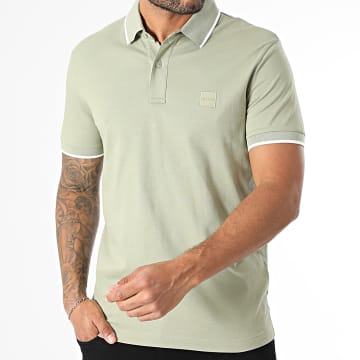 BOSS - Polo Manches Courtes Slim Passertip 50507699 Vert Kaki Clair