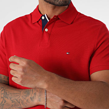 Tommy Hilfiger - Polo Manches Courtes Regular Fit MB Contrast Collar Cuff 9563 Rouge