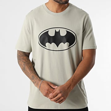 DC Comics - Batman Beige Stone Black Logo Tee Shirt