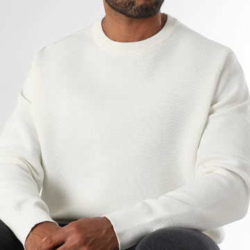 LBO - Jersey de punto con textura y cuello redondo 2001 crudo