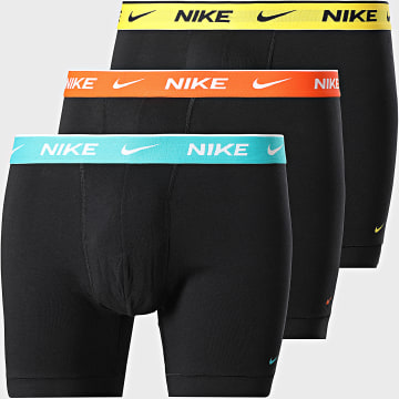 Nike - Set van 3 boxers KE1007 Zwart Geel Oranje Turquoise